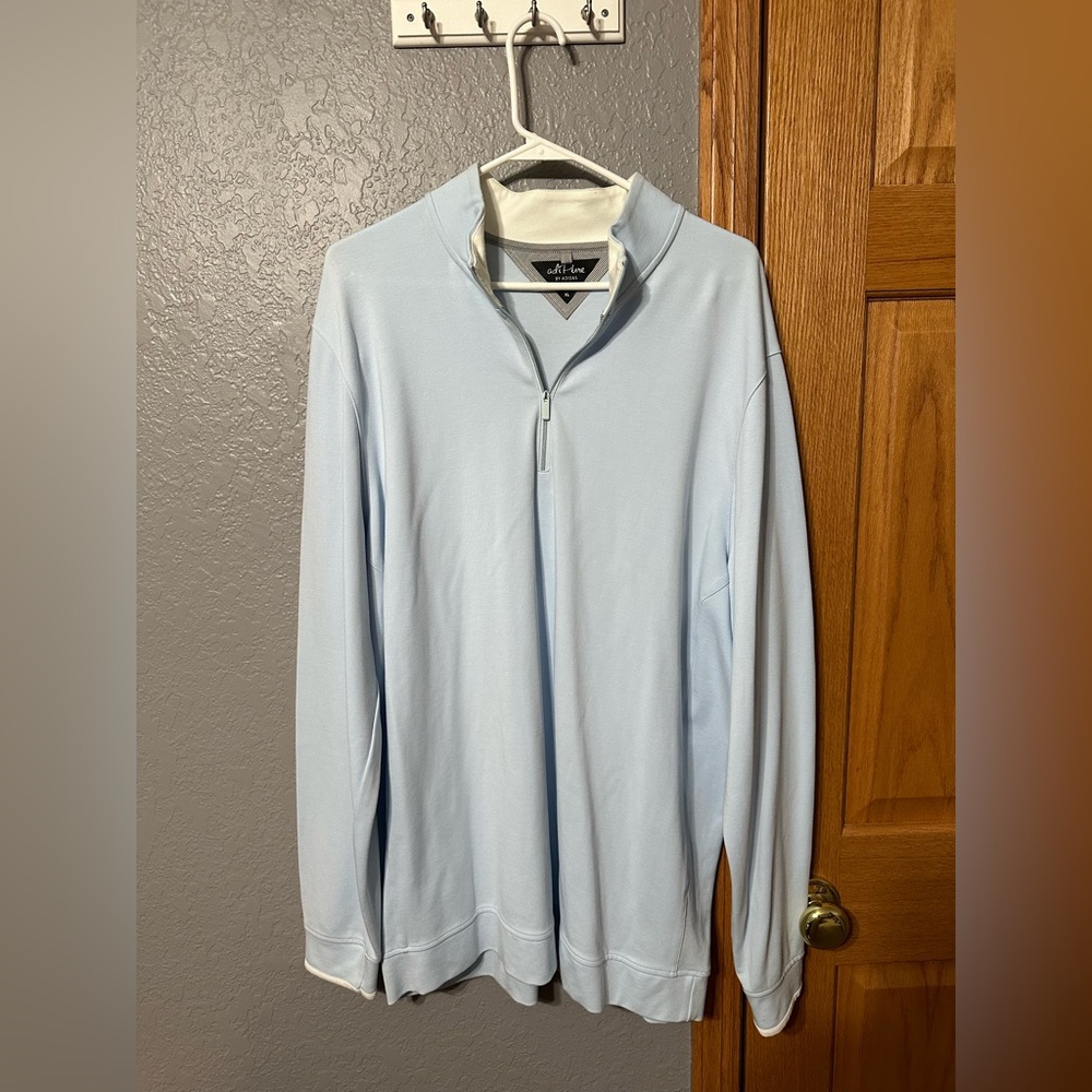 Adidas men’s quarter zip -light blue